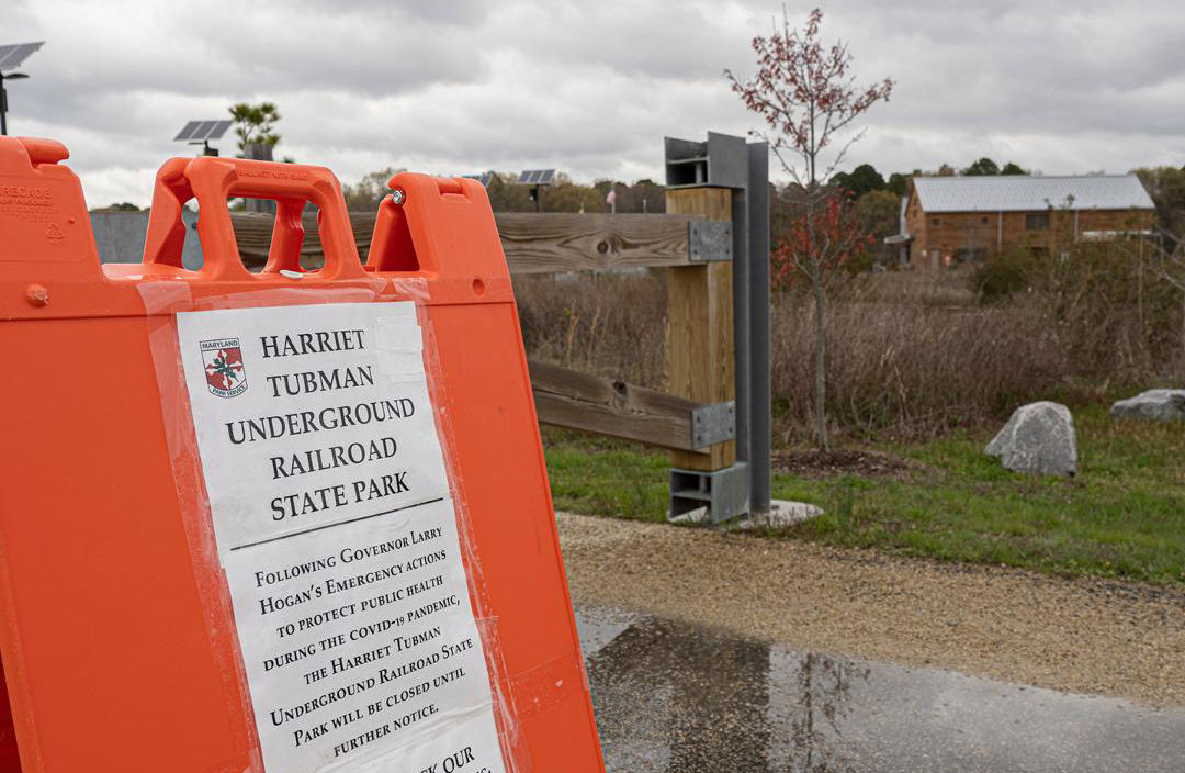 Tubman site closure sign